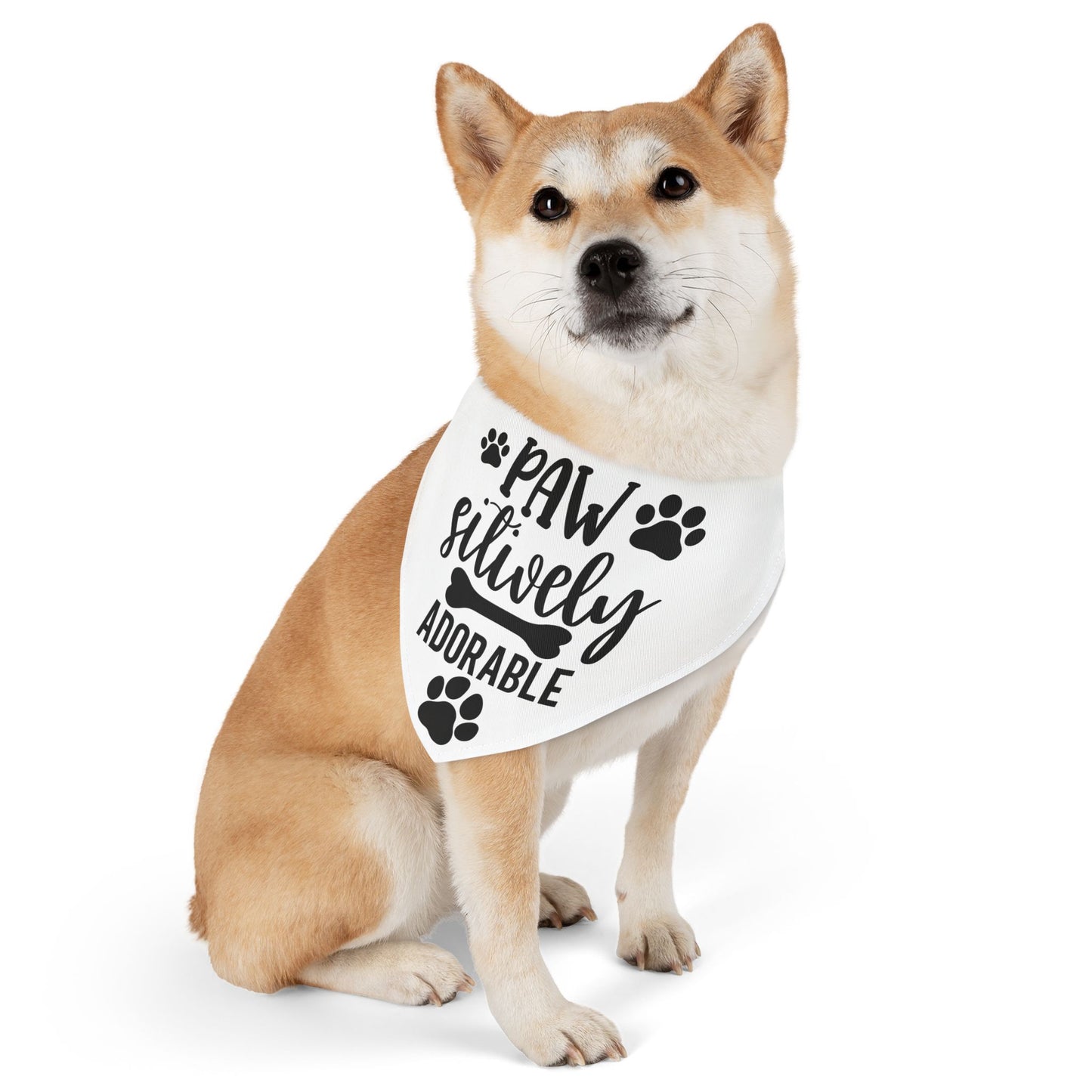 Adorable Pet Bandana Collar - 'Paw Sitively Adorable'