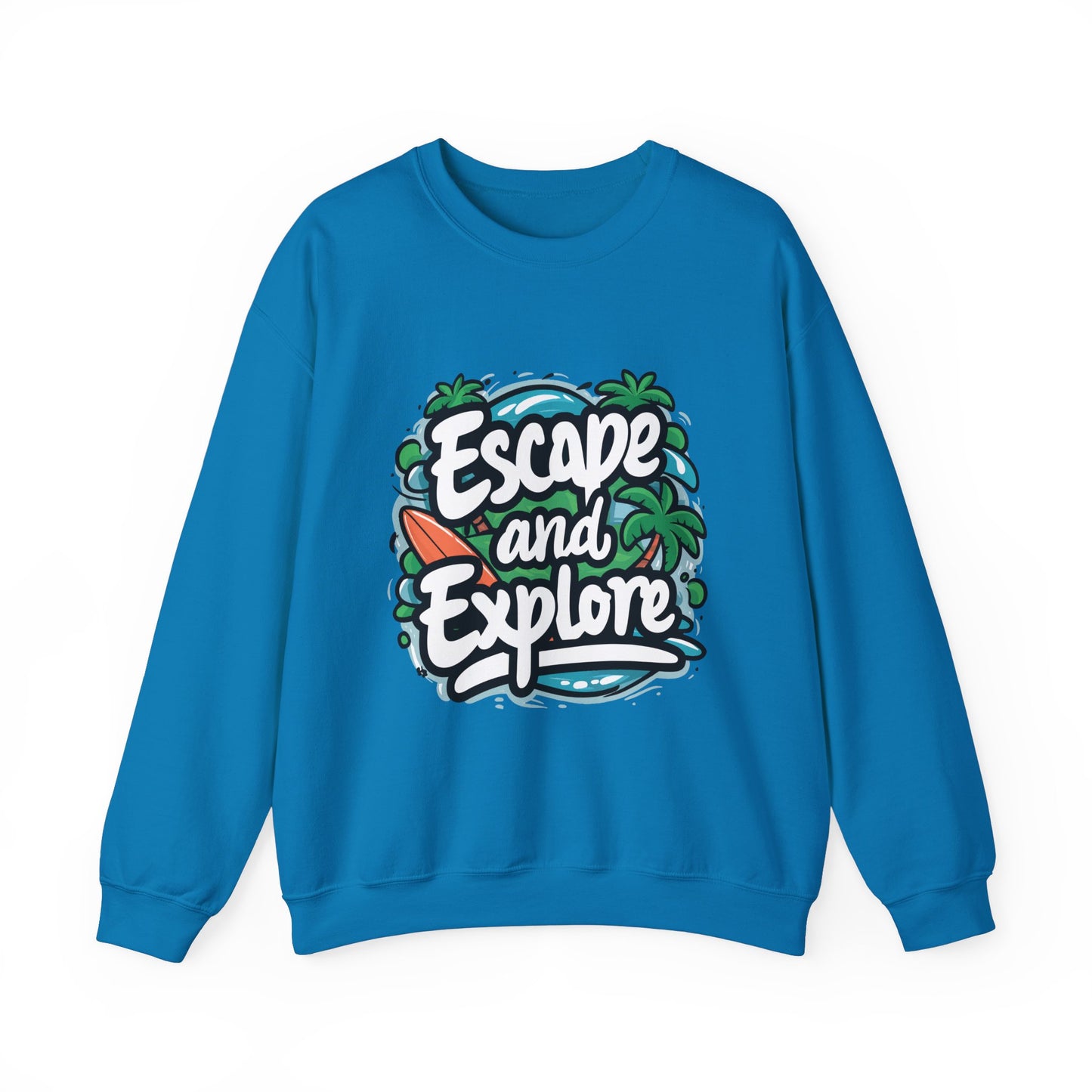 Escape and Explore Crewneck Sweatshirt for Adventure Lovers