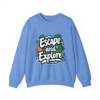 Escape and Explore Crewneck Sweatshirt for Adventure Lovers