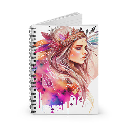 Bohemian Spiral Notebook - Colorful Dream Catcher Design