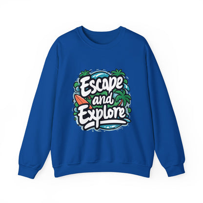 Escape and Explore Crewneck Sweatshirt for Adventure Lovers