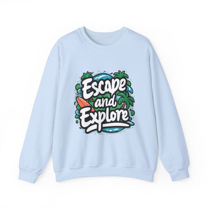 Escape and Explore Crewneck Sweatshirt for Adventure Lovers