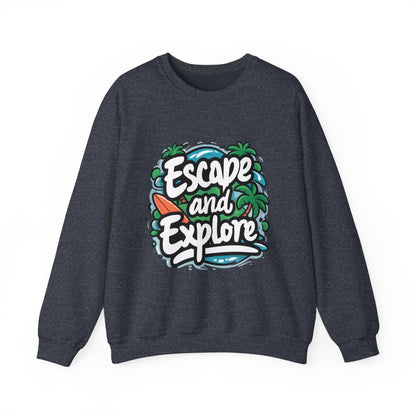Escape and Explore Crewneck Sweatshirt for Adventure Lovers