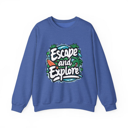 Escape and Explore Crewneck Sweatshirt for Adventure Lovers