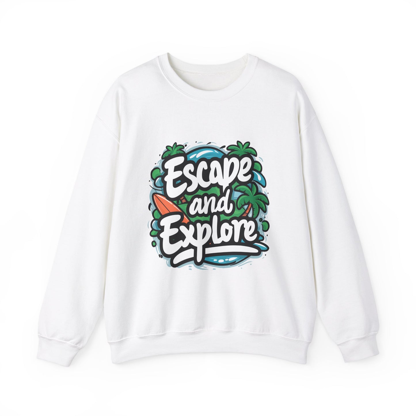 Escape and Explore Crewneck Sweatshirt for Adventure Lovers