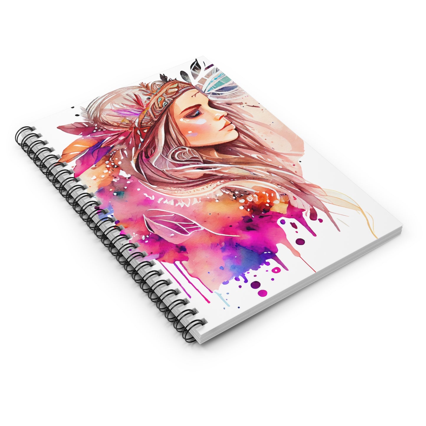 Bohemian Spiral Notebook - Colorful Dream Catcher Design