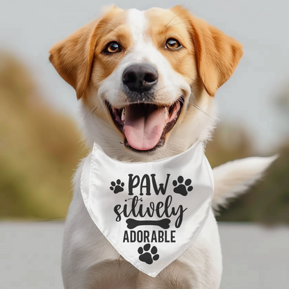 Adorable Pet Bandana Collar - 'Paw Sitively Adorable'