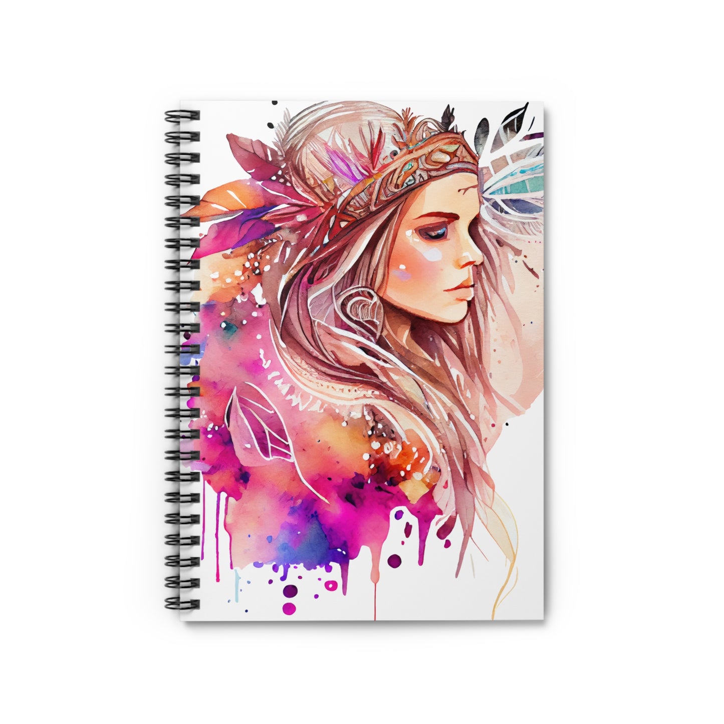 Bohemian Spiral Notebook - Colorful Dream Catcher Design